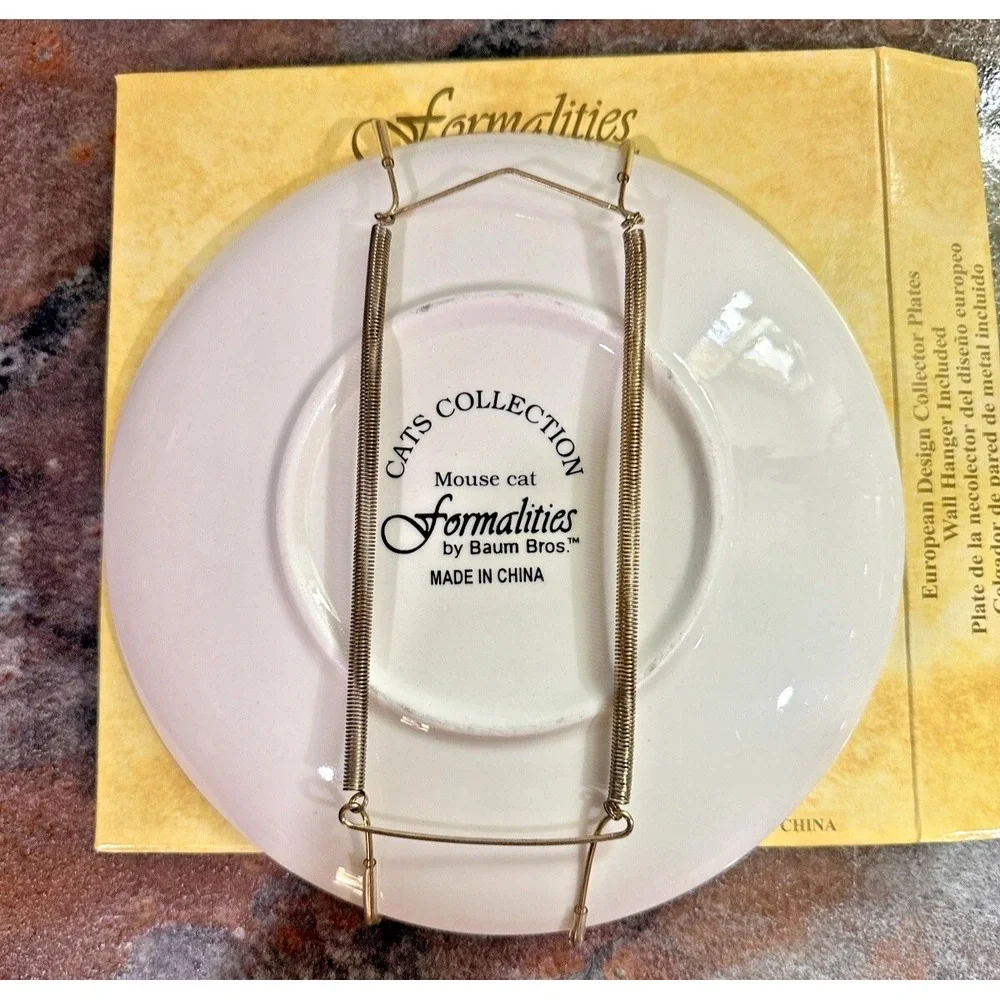 NEW Formalities by Baum Bros. Cat Collector Plate Set – Set of 4 - Wall Hangers